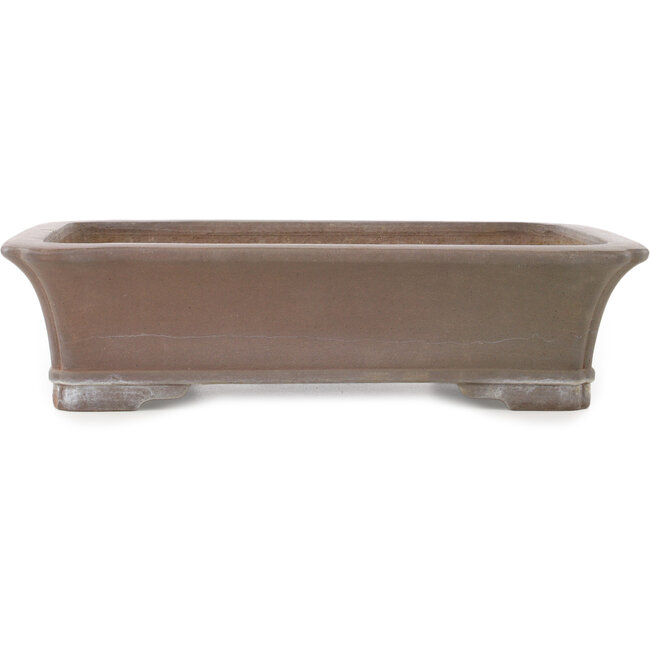 Pot à bonsaï rectangulaire non émaillé de Gyouzan - 370 x 272 x 90 mm