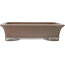 Rectangular unglazed bonsai pot by Gyouzan - 370 x 272 x 90 mm