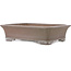 Rectangular unglazed bonsai pot by Gyouzan - 370 x 272 x 90 mm