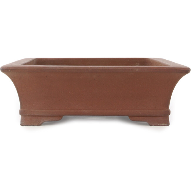 Maceta rectangular sin esmaltar para bonsái de Gyouzan - 463 x 360 x 110 mm