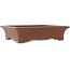 Rectangular unglazed bonsai pot by Gyouzan - 463 x 360 x 110 mm