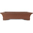 Rectangular unglazed bonsai pot by Gyouzan - 463 x 360 x 110 mm