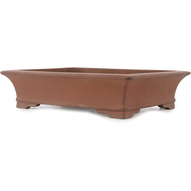 Pot à bonsaï rectangulaire non émaillé de Gyouzan - 463 x 360 x 110 mm