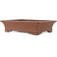 Rectangular unglazed bonsai pot by Gyouzan - 463 x 360 x 110 mm