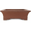 Rectangular unglazed bonsai pot by Gyouzan - 463 x 360 x 110 mm