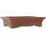 Rectangular unglazed bonsai pot by Gyouzan - 463 x 360 x 110 mm