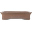 Rectangular unglazed bonsai pot by Keizan - 410 x 312 x 90 mm