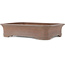Maceta rectangular sin esmaltar para bonsái de Keizan - 410 x 312 x 90 mm