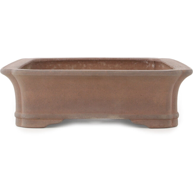 Vaso bonsai rettangolare non smaltato di Keizan - 410 x 312 x 90 mm
