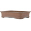 Maceta rectangular sin esmaltar para bonsái de Keizan - 410 x 312 x 90 mm