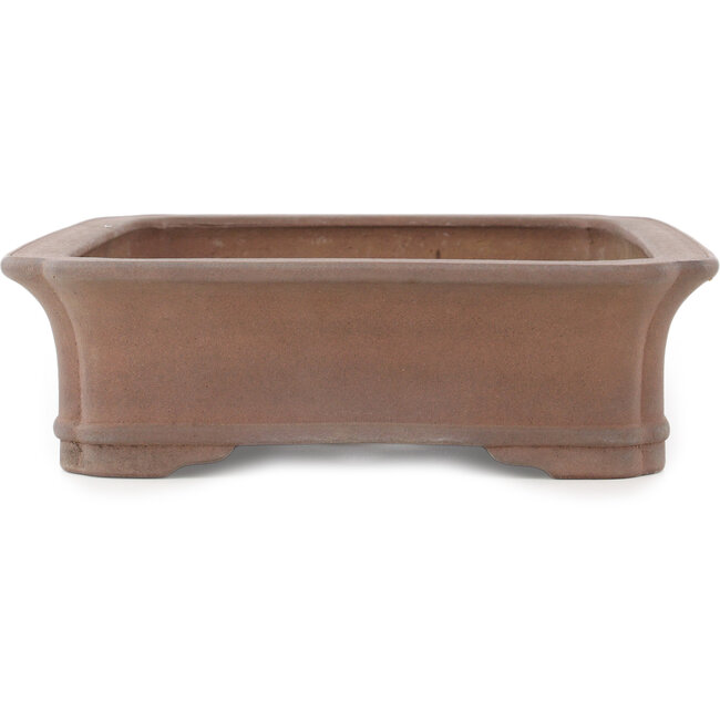 Vaso bonsai rettangolare non smaltato di Keizan - 410 x 312 x 90 mm