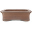 Rectangular unglazed bonsai pot by Keizan - 410 x 312 x 90 mm