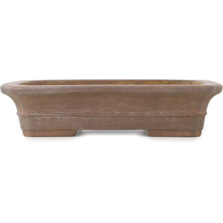Keizan Maceta rectangular sin esmaltar para bonsái de 315 mm de Keizan, Tokoname, Japón