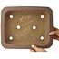 Maceta rectangular sin esmaltar para bonsái de Keizan - 315 x 260 x 70 mm