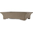 Rectangular unglazed bonsai pot by Gyouzan - 470  x 357 x 112 mm