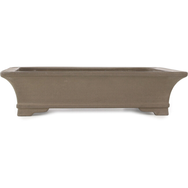 Maceta rectangular sin esmaltar para bonsái de Gyouzan - 470 x 357 x 112 mm