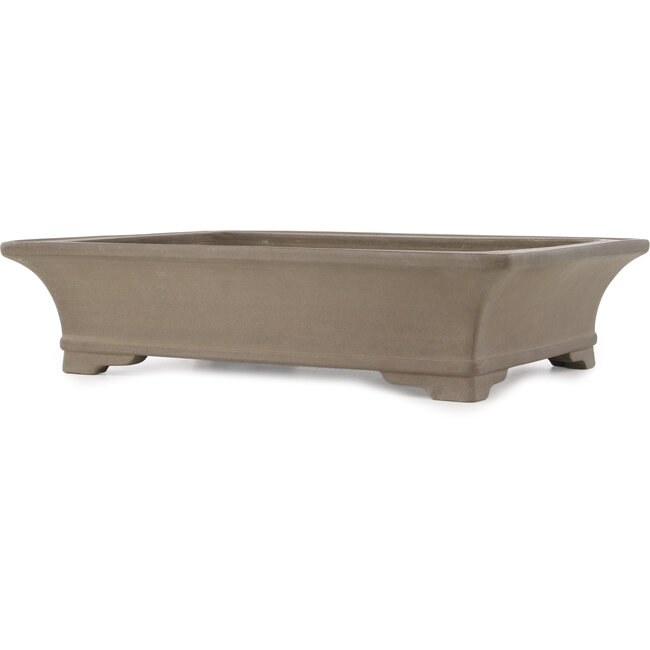 Vaso bonsai rettangolare non smaltato di Gyouzan - 470 x 357 x 112 mm