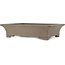 Rectangular unglazed bonsai pot by Gyouzan - 470  x 357 x 112 mm