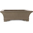Rectangular unglazed bonsai pot by Gyouzan - 470  x 357 x 112 mm