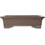 Rectangular unglazed bonsai pot by Gyouzan - 373 x 268 x 95 mm