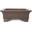 Rectangular unglazed bonsai pot by Gyouzan - 373 x 268 x 95 mm