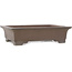 Rectangular unglazed bonsai pot by Gyouzan - 373 x 268 x 95 mm