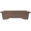 Rectangular unglazed bonsai pot by Gyouzan - 373 x 268 x 95 mm