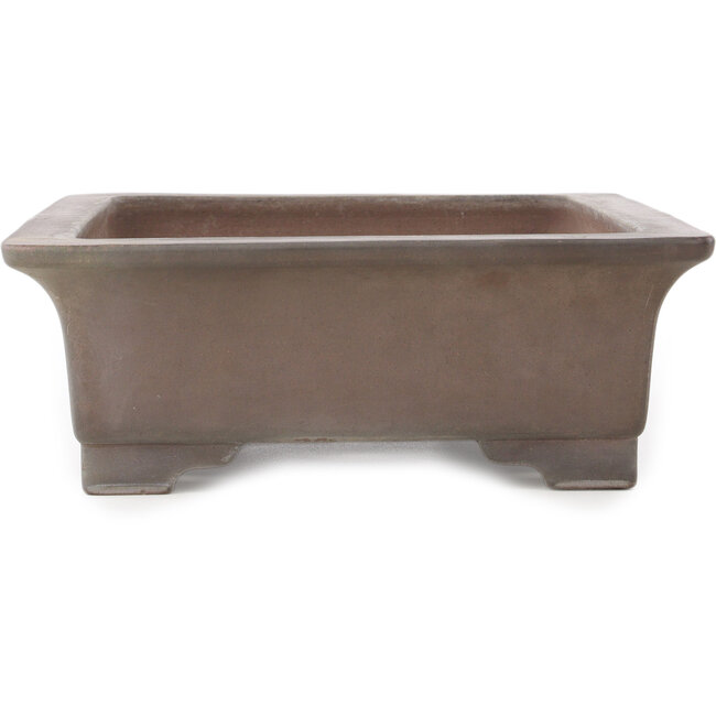 Rectangular unglazed bonsai pot by Gyouzan - 373 x 268 x 95 mm