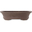 Pot à bonsaï ovale non émaillé par Haru Matsu - 400 x 320 x 98 mm