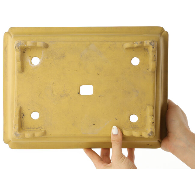 Rectangular unglazed bonsai pot - 325 x 240 x 98 mm
