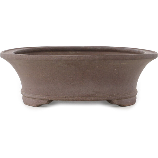 Maceta ovalada sin esmaltar para bonsái de Haru Matsu - 400 x 320 x 98 mm