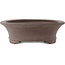 Ovaler unglasierter Bonsai-Topf von Haru Matsu - 400 x 320 x 98 mm