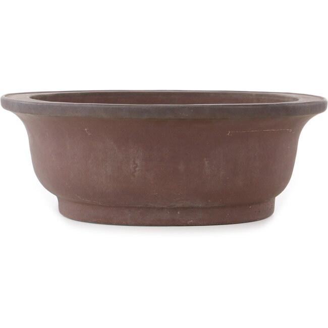 Oval unglazed bonsai pot by Keizan - 495 x 395 x 145 mm