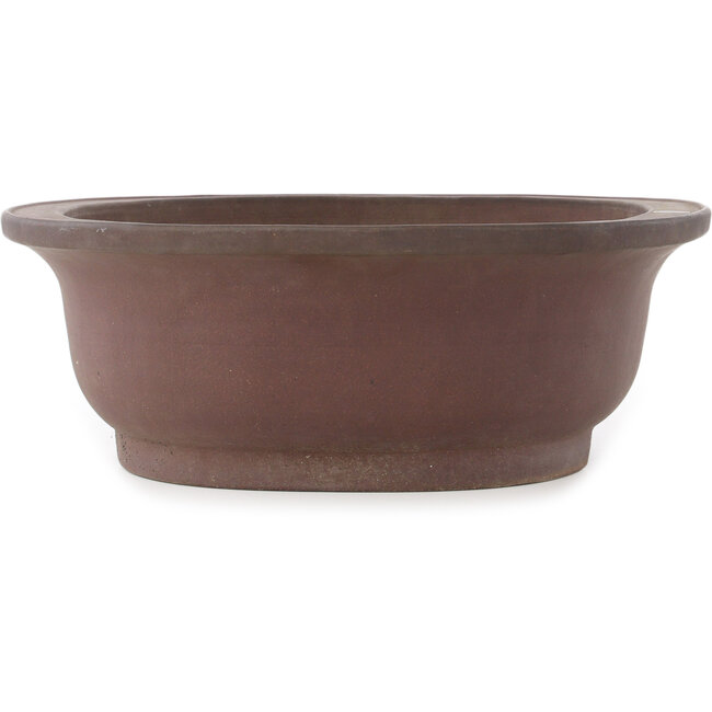 Oval unglazed bonsai pot by Keizan - 495 x 395 x 145 mm