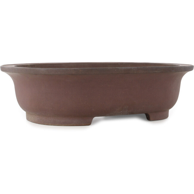 Pot à bonsaï ovale non émaillé de Keizan - 495 x 395 x 145 mm