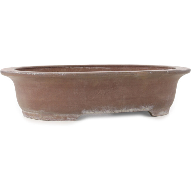 Pot à bonsaï ovale non émaillé par Houkuzan - 405 x 318 x 98 mm