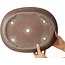 Pot à bonsaï ovale non émaillé par Houkuzan - 405 x 318 x 98 mm