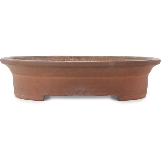 Ovaler unglasierter Bonsai-Topf von Keizan - 425 x 340 x 100 mm