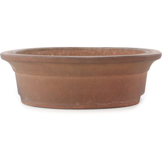 Oval unglazed bonsai pot by Keizan - 425 x 340 x 100 mm