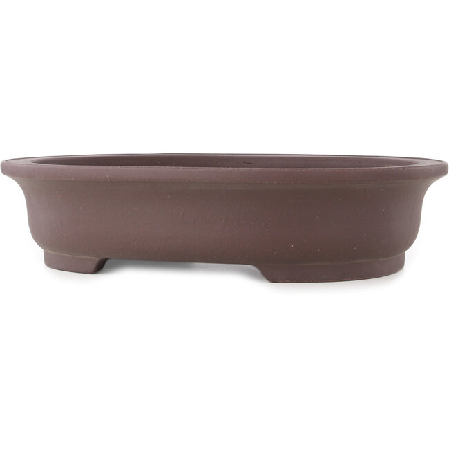 Pot à bonsaï ovale non émaillé de Yamaaki - 430 x 338 x 100 mm