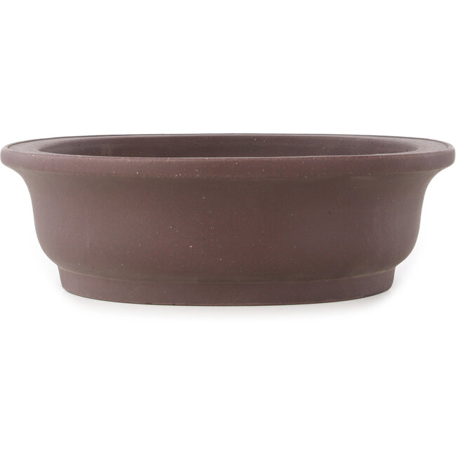 Maceta para bonsái ovalada sin esmaltar de Yamaaki - 430 x 338 x 100 mm