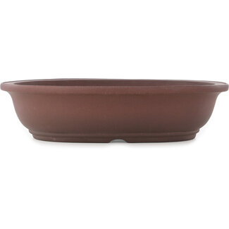  Yamaaki Pot à bonsaï ovale non émaillé de 435 mm par Yamaaki, Tokoname, Japon