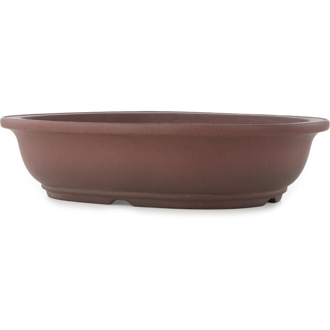 Maceta para bonsái ovalada sin esmaltar de Yamaaki - 435 x 343 x 105 mm