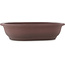 Pot à bonsaï ovale non émaillé de Yamaaki - 435 x 343 x 105 mm