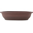 Maceta para bonsái ovalada sin esmaltar de Yamaaki - 435 x 343 x 105 mm