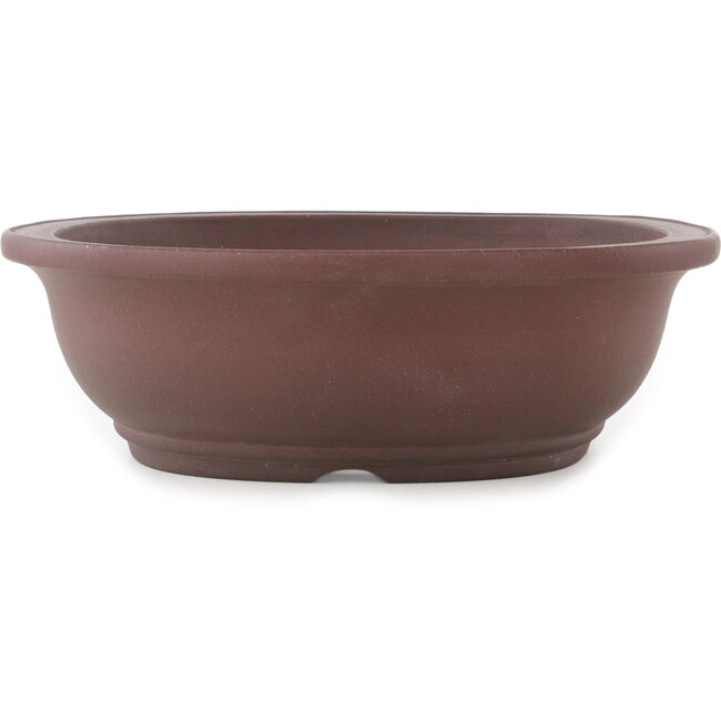 Pot à bonsaï ovale non émaillé de Yamaaki - 435 x 343 x 105 mm