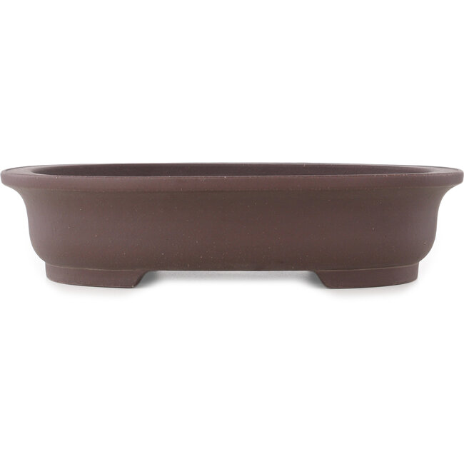 Ovale ongeglazuurde bonsaipot van Yamaaki - 432 x 340 x 100 mm