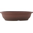 Pot à bonsaï ovale non émaillé de Yamaaki - 435 x 343 x 105 mm