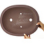 Pot à bonsaï ovale non émaillé de Yamaaki - 435 x 343 x 105 mm