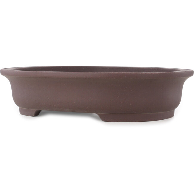 Ovale ongeglazuurde bonsaipot van Yamaaki - 432 x 340 x 100 mm